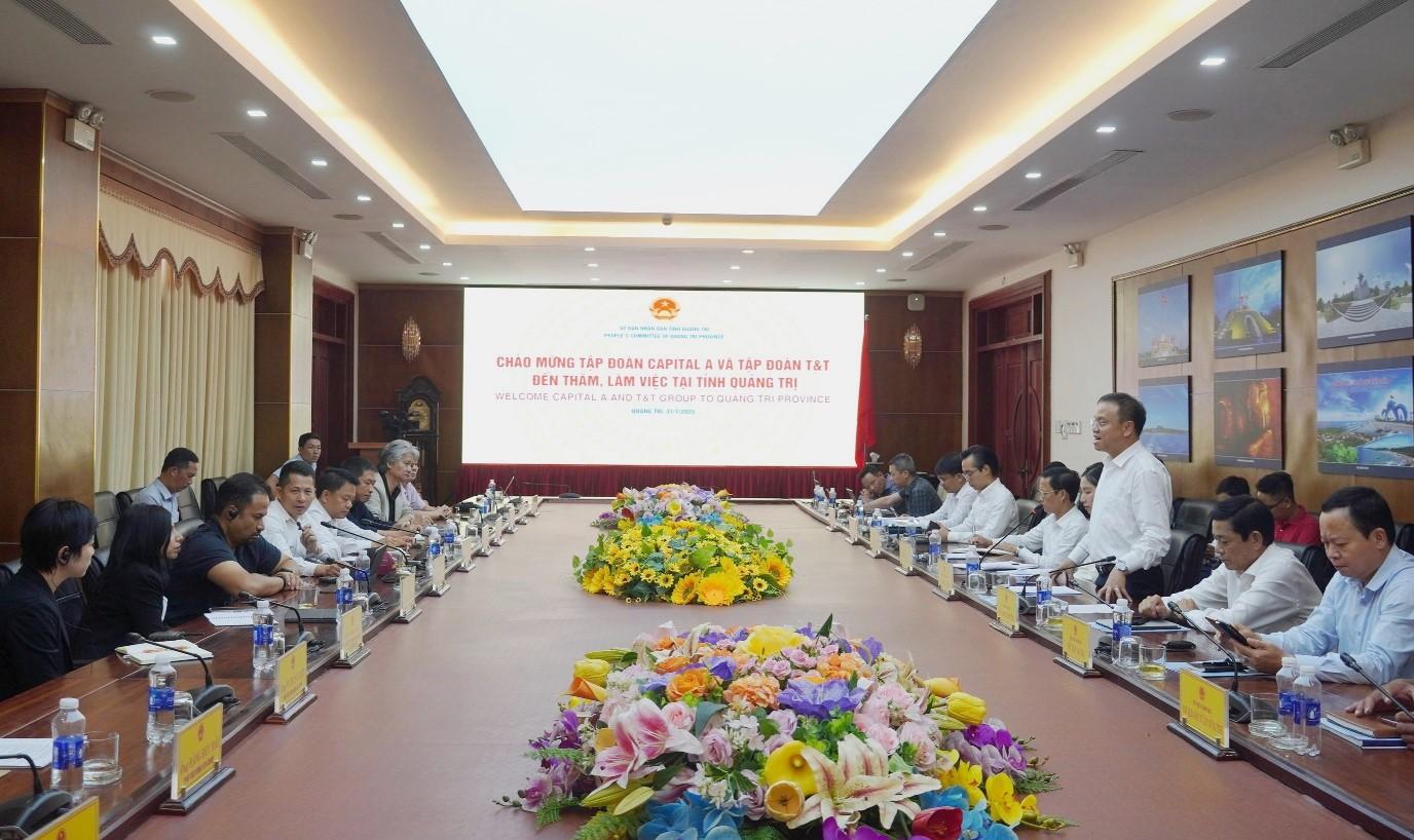 UBND tỉnh làm việc với Tập đoàn Capital A và Tập đoàn T&T