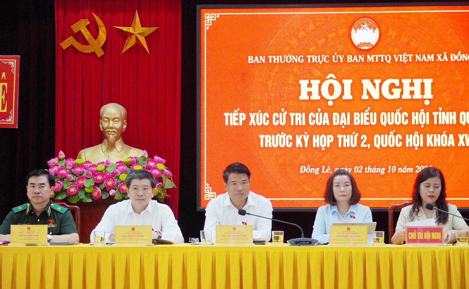 Đoàn Đại biểu Quốc hội tỉnh tiếp xúc cử tri tại xã Đồng Lê