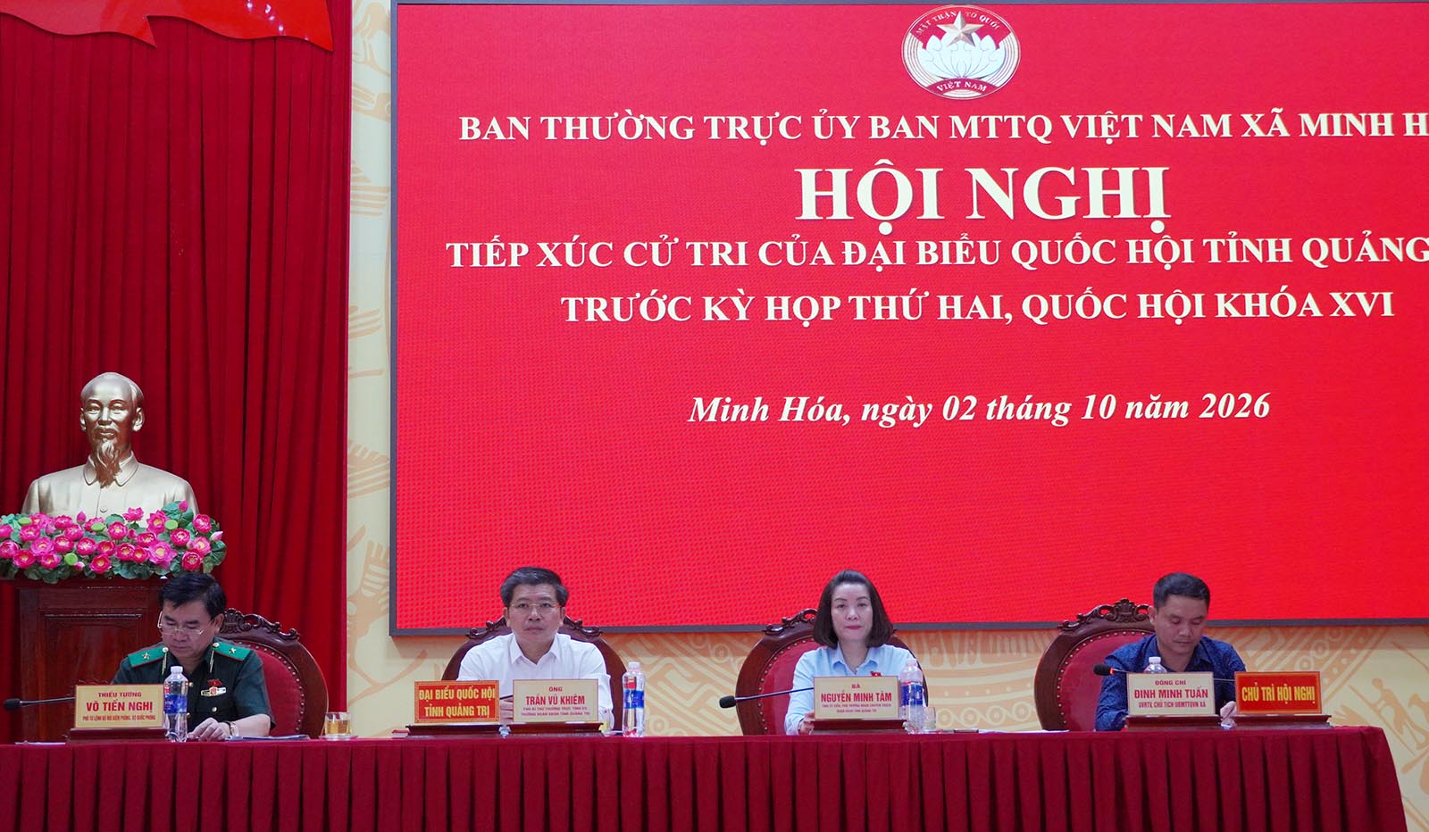 Đoàn Đại biểu Quốc hội  tỉnh tiếp xúc với cử tri xã Minh Hóa
