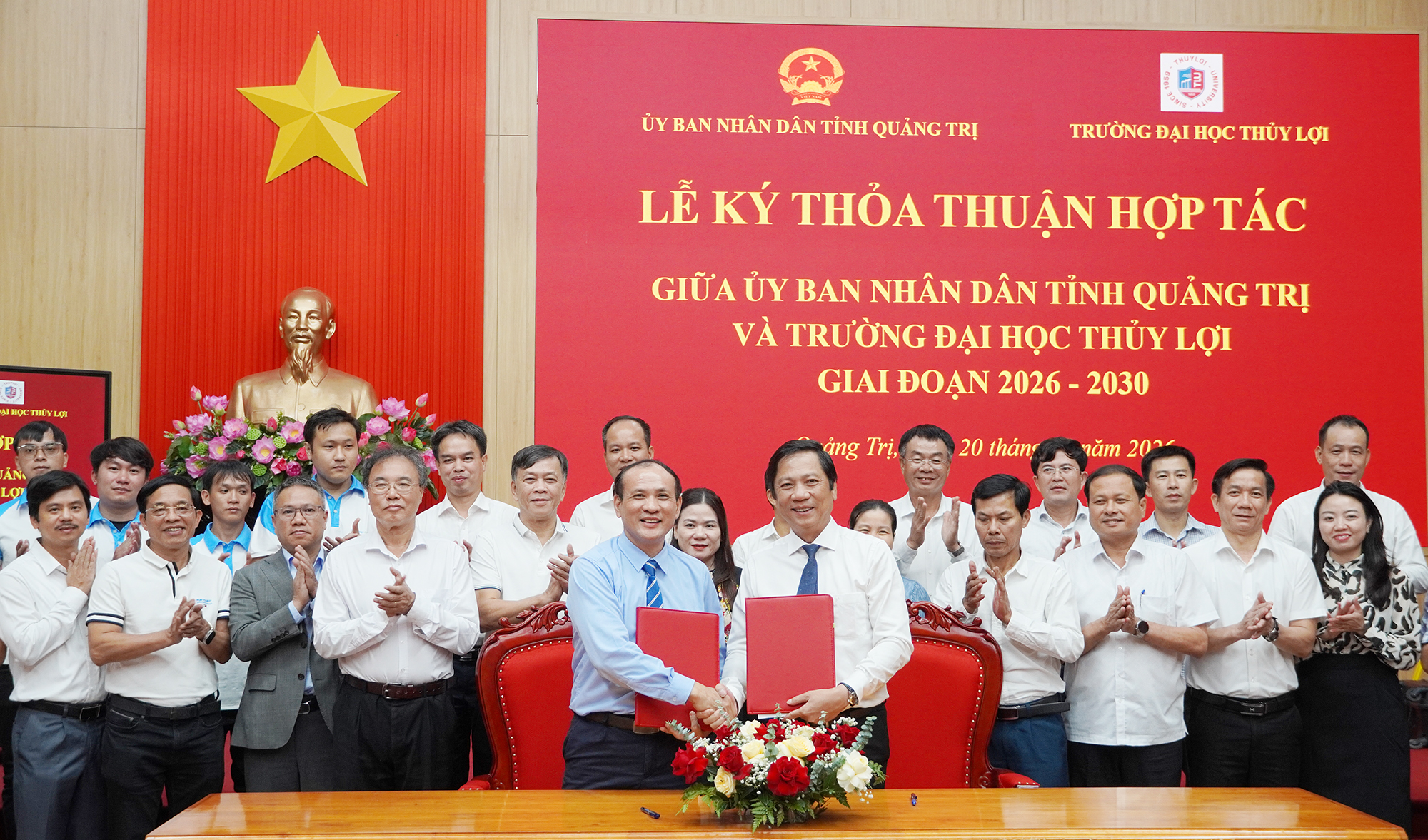 UBND tỉnh Quảng Trị ký kết Thỏa thuận hợp tác với Trường Đại học Thủy lợi giai đoạn 2026 - 2030