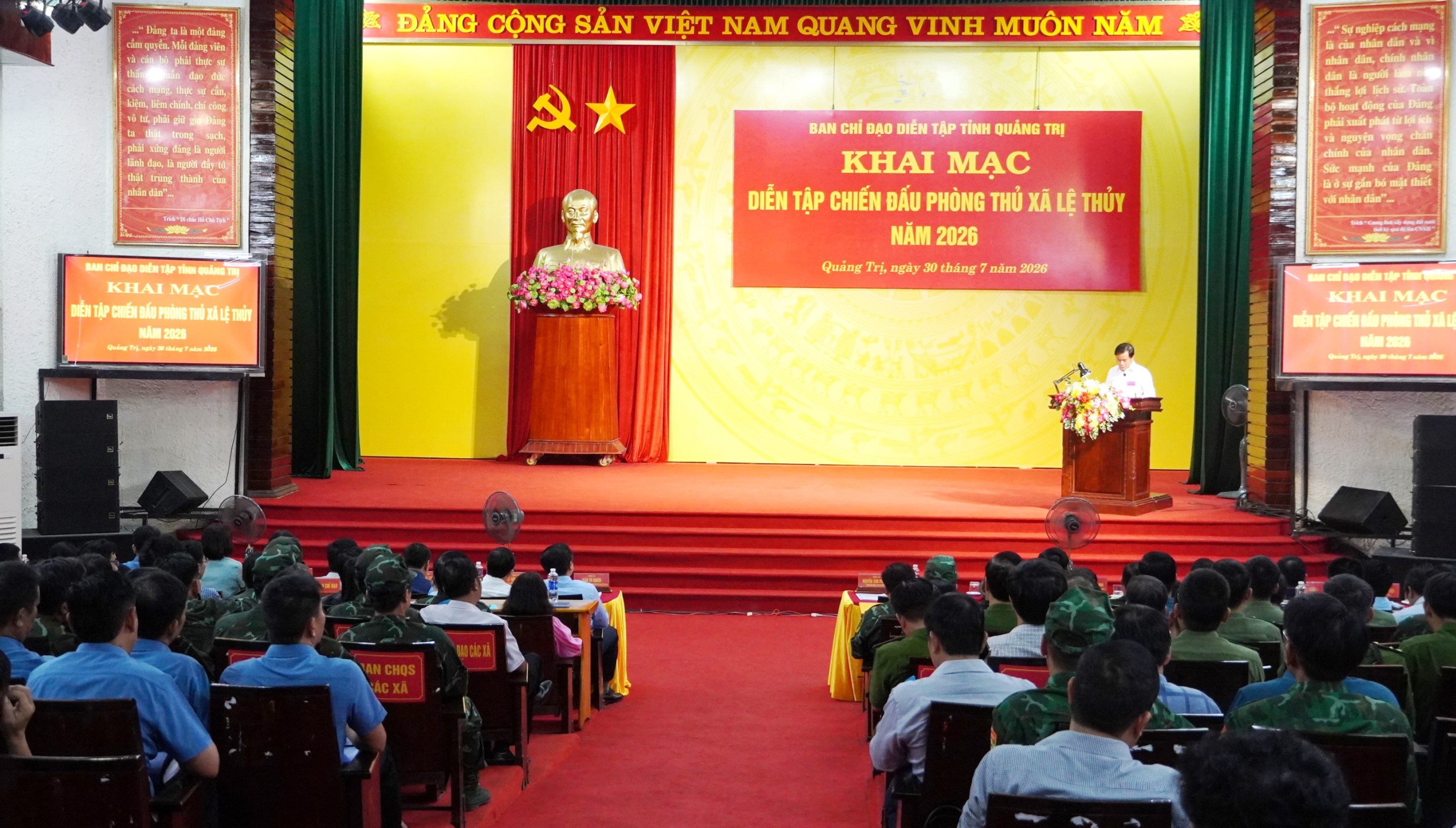 Khai mạc diễn tập chiến đấu phòng thủ xã Lệ Thủy 2026