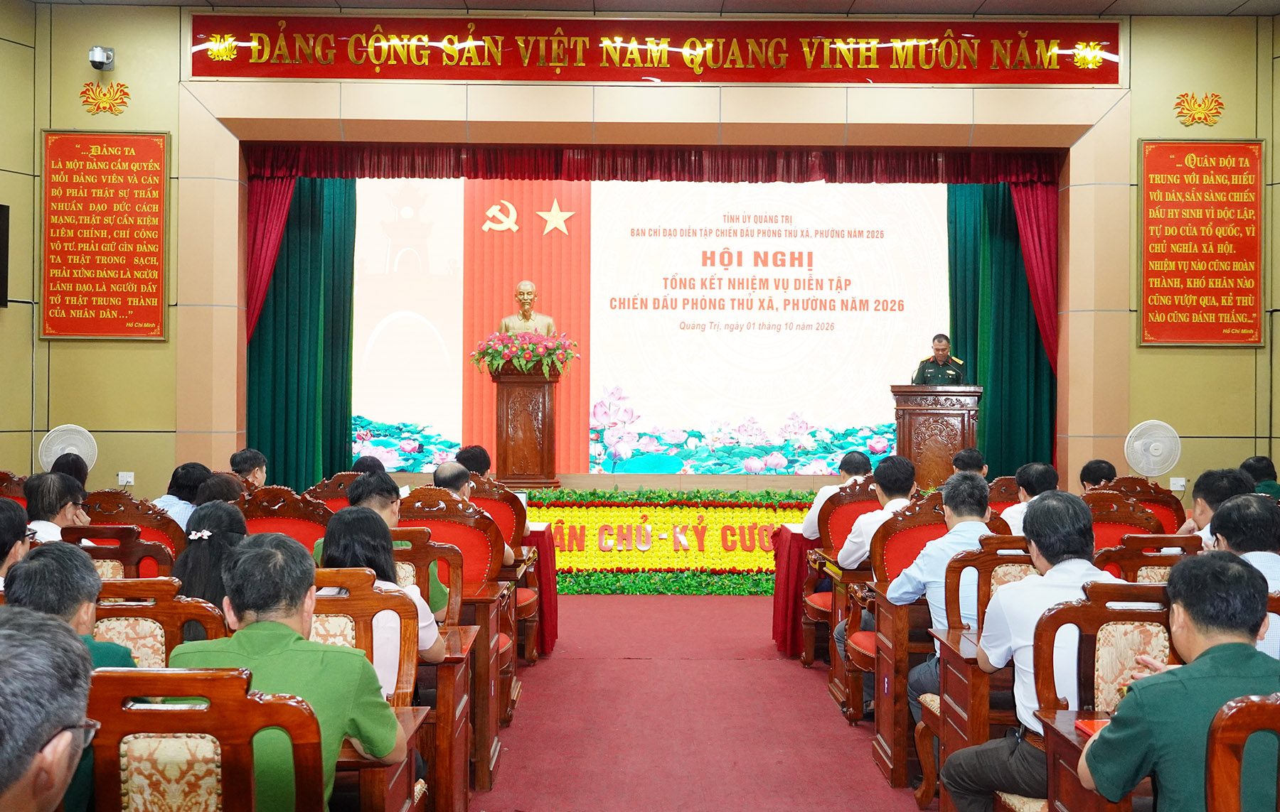 Tổng kết nhiệm vụ diễn tập chiến đấu phòng thủ xã, phường năm 2026