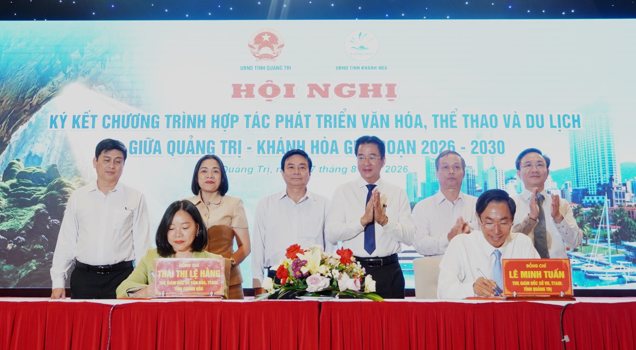 Quảng Trị - Khánh Hòa ký kết hợp tác phát triển văn hóa, thể thao và du lịch giai đoạn 2026 - 2030