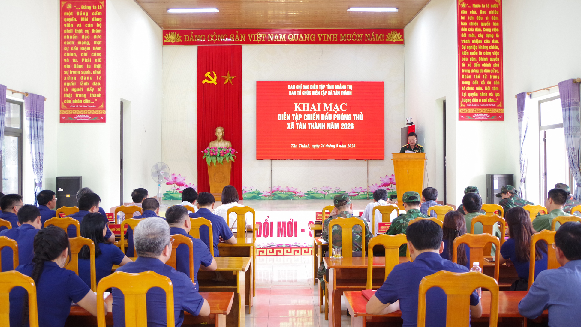 Khai mạc diễn tập chiến đấu phòng thủ xã Tân Thành năm 2026
