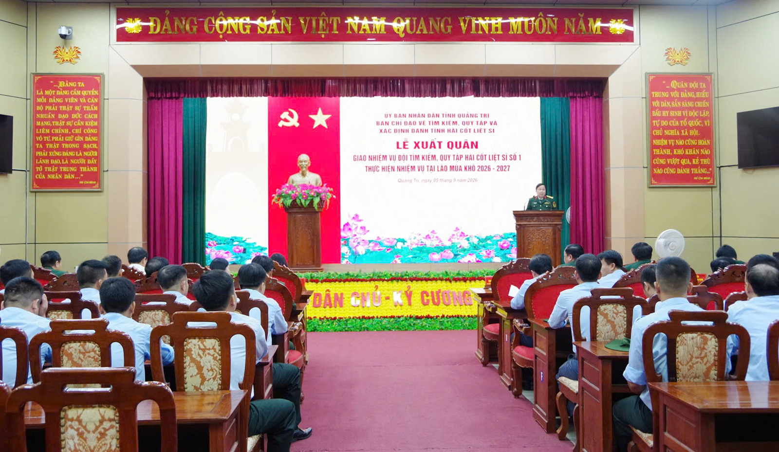 Lễ xuất quân giao nhiệm vụ tìm kiếm, quy tập hài cốt liệt sĩ hy sinh tại Lào