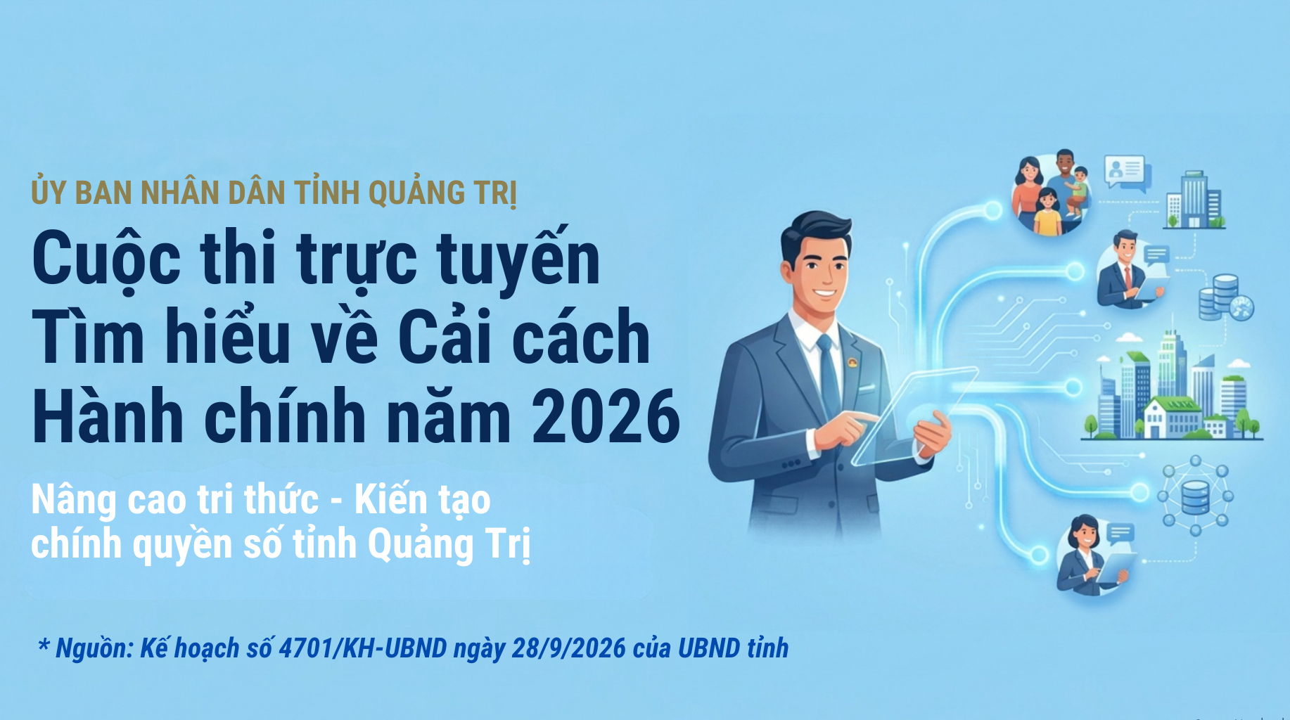 Tổ chức Cuộc thi trực tuyến Tìm hiểu về Cải cách hành chính năm 2026