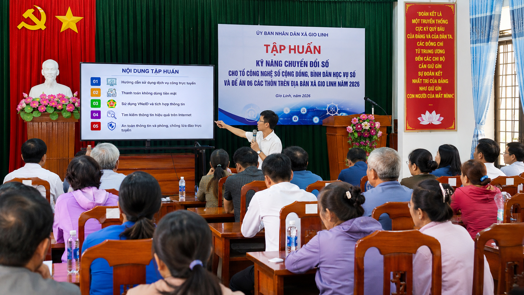 Gio Linh tập huấn kỹ năng chuyển đổi số cho lực lượng nòng cốt tại cơ sở