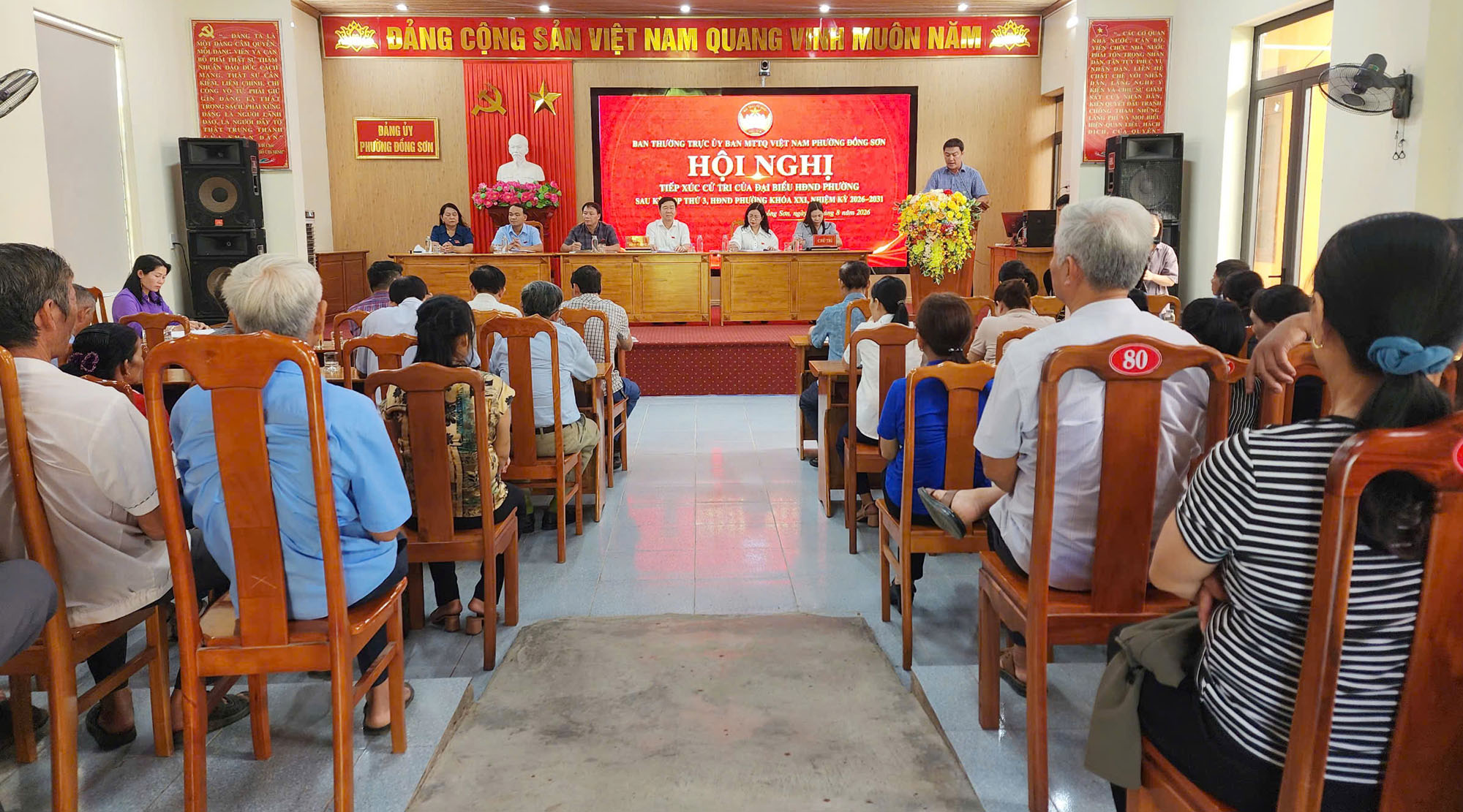 Đại biểu HĐND phường Đồng Sơn tiếp xúc với cử tri sau kỳ họp thứ 3, HĐND phường khóa XXI