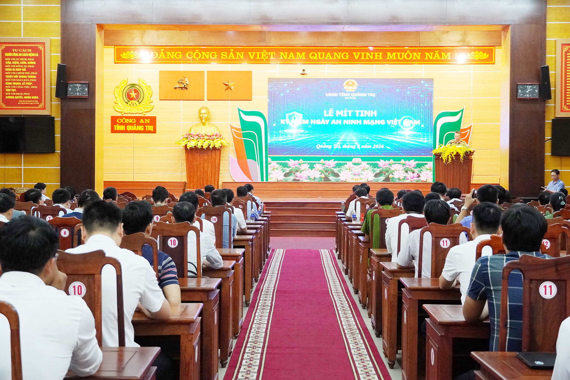 Mít tinh kỷ niệm Ngày An ninh mạng Việt Nam và khai mạc diễn tập an ninh mạng tỉnh Quảng Trị năm 2026