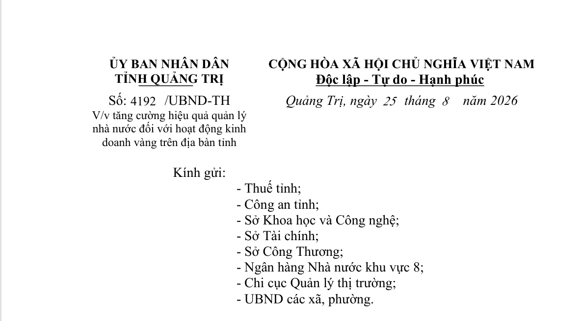 Tăng cường hiệu quả quản lý nhà nước đối với hoạt động kinh doanh vàng trên địa bàn tỉnh