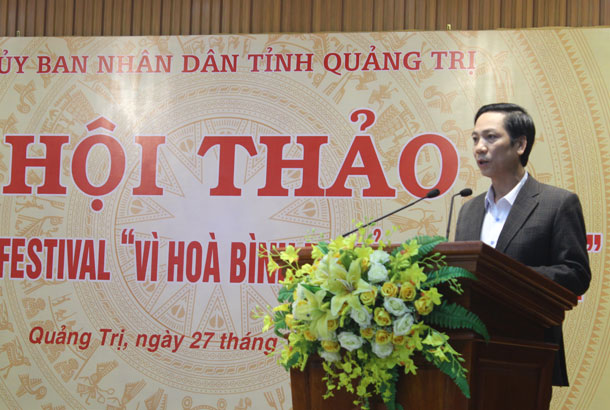 Phó Chủ tịch UBND tỉnh Hoàng Nam phát biểu khai mạc và đề dẫn hội thảo