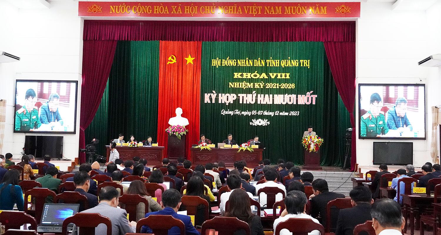Khai mạc kỳ họp thứ 21, HĐND tỉnh Quảng Trị khóa VIII